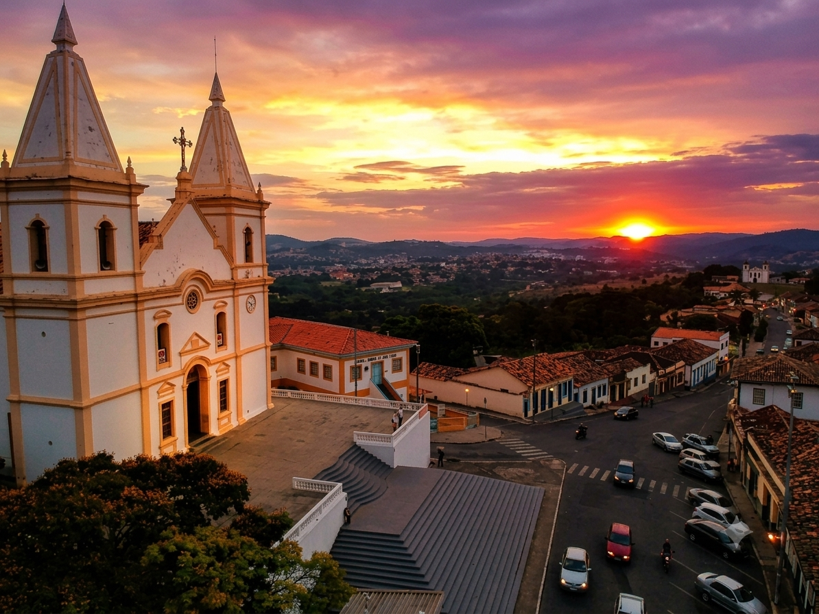 Matriz de Santa Luzia (MG) — Igreja histórica no centro da cidade